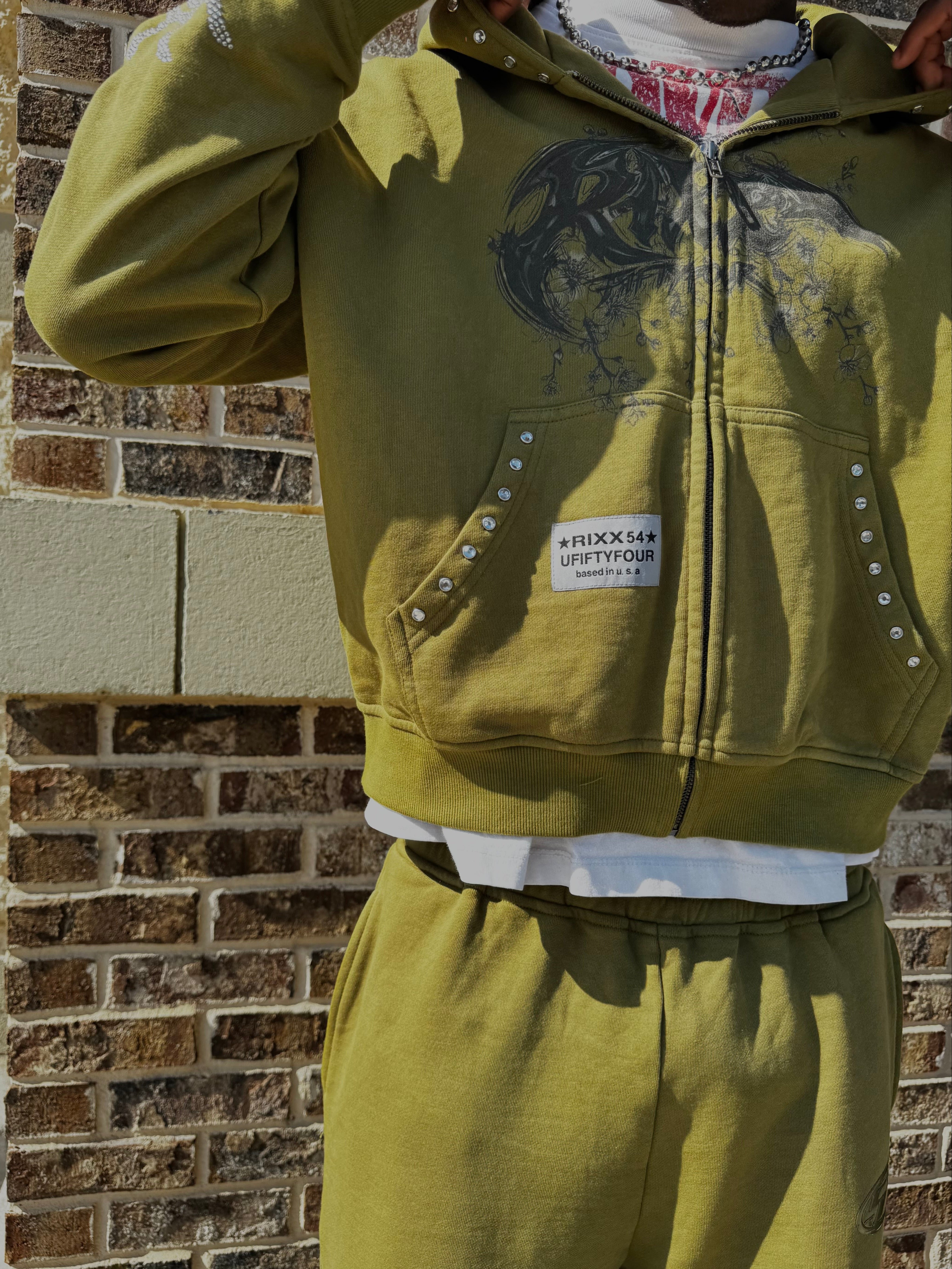 RIXX54 Olive Tracksuit